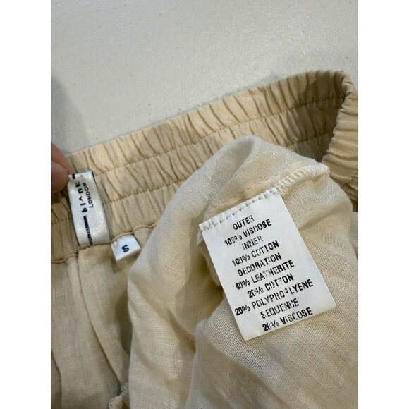 Anthropologie Skirt Women Small Tan Boho Elastic Waist Art to Wear Earthy Tribal - Picture 3 of 7